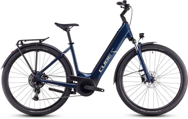 Cube Touring Hybrid One 500 Electric Bike in Deep Sea/Chrome-1